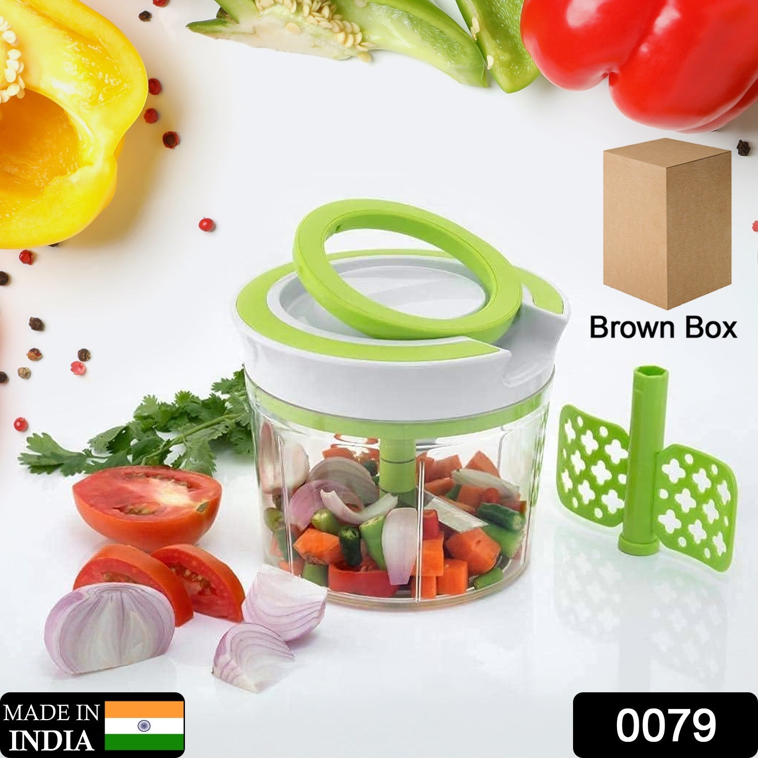 0079 Manual 2 in 1 Handy smart chopper for Vegetable Fruits Nuts Onions Chopper Blender Mixer Food Processor DeoDap 0079 Manual 2 in 1 Handy smart chopper for Vegetable Fruits Nuts Onions Chopper Blender Mixer Food Processor DeoDap